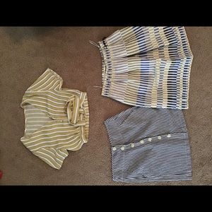 Crop top and 2 skirts xs-small